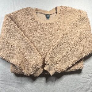 WILD FABLE Cozy Cream Sherpa Teddy Bear Sweater